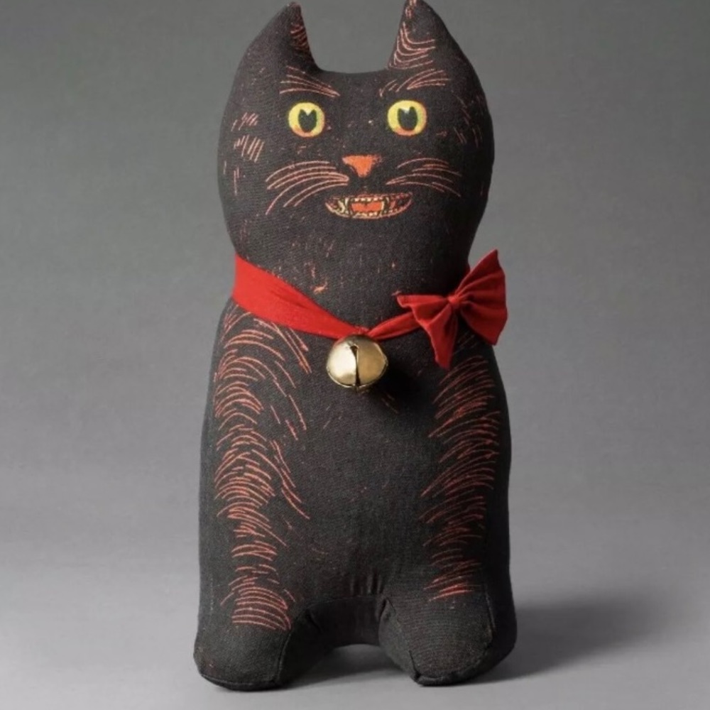 JOHN DERIAN threshold  "The Cat" Cat Shaped Pillow